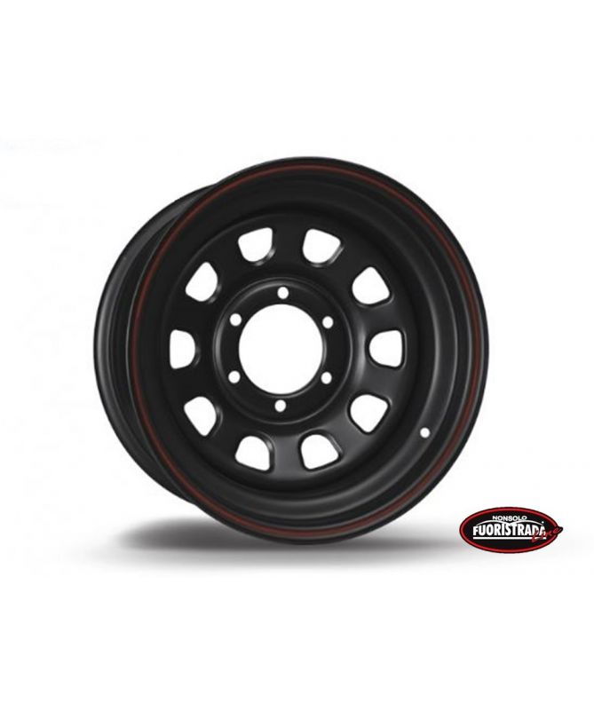 Cerchio 16X7 ET 25 Daytona Nero In Acciaio PER TOYOTA NISSAN MITSUBISHI